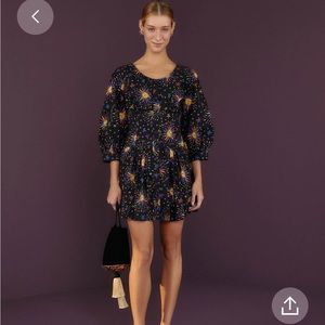 Farm Rio cotton rainbow suns dress.